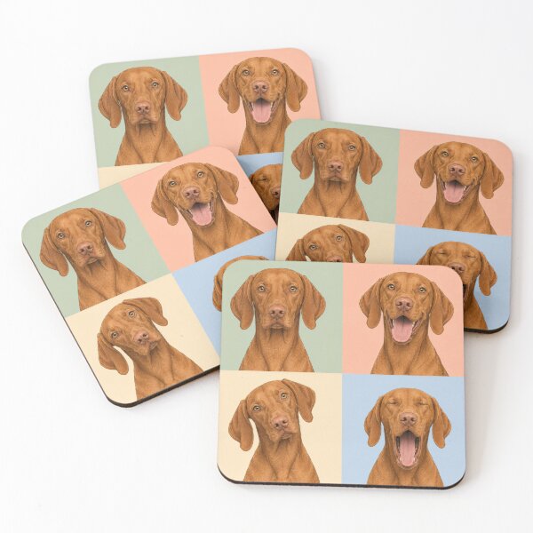 Item preview, Vizsla Portrait Grid | Cute Dog Illustration designed and sold by pixiedustpaint.