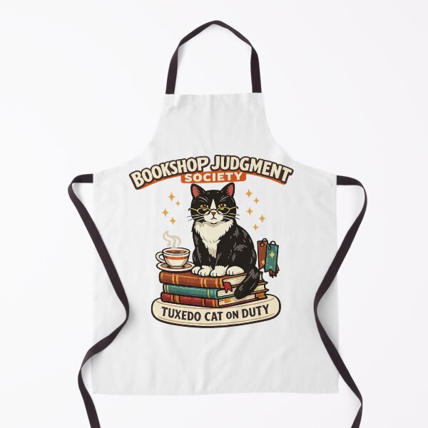 Item preview, Bookshop Judgment Society Tuxedo Cat Book Lover Shirt Main Tag designed and sold by Concrete Coffee Studio.