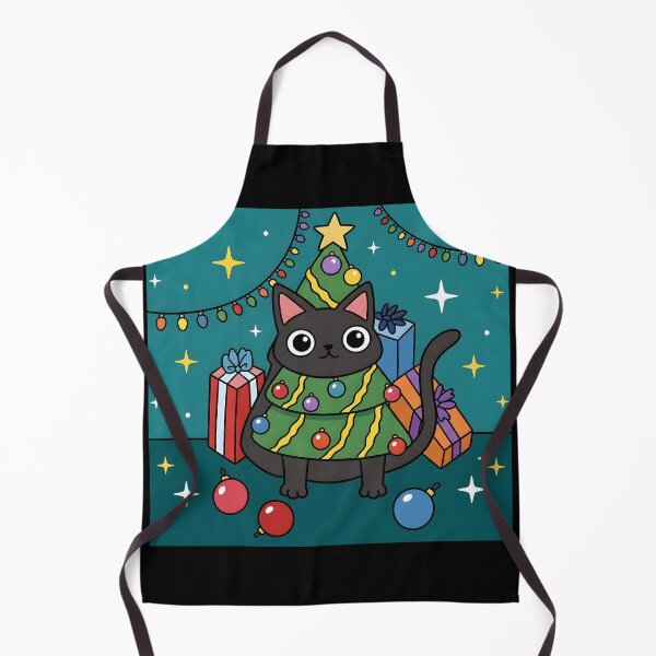 Item preview, Festive Holiday Tree Cat designed and sold by NochePlaza.