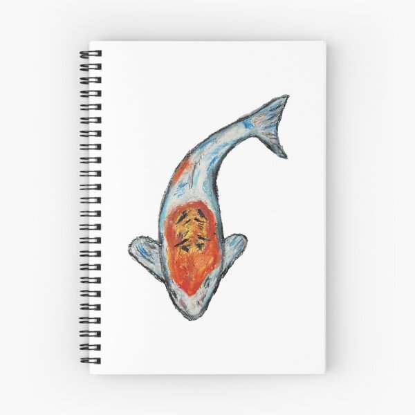 Item preview, Koi fish hand drawn oil pastel designed and sold by Finds designs .