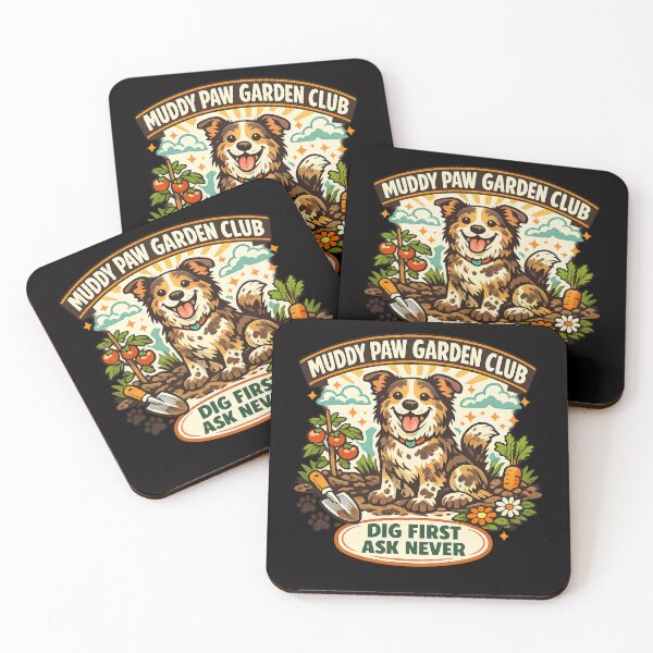 Item preview, Muddy Paw Garden Club Funny Dog Gardening Shirt designed and sold by Concrete Coffee Studio.