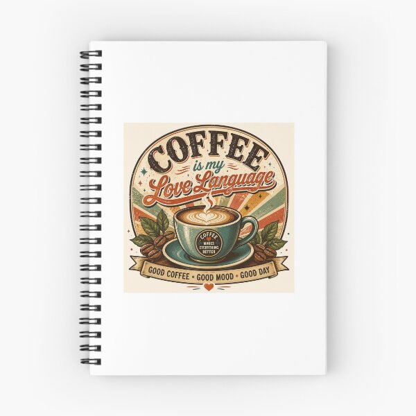 Item preview, Coffee Is My Love Language Retro Vintage Coffee Lover Design designed and sold by OakEmber.