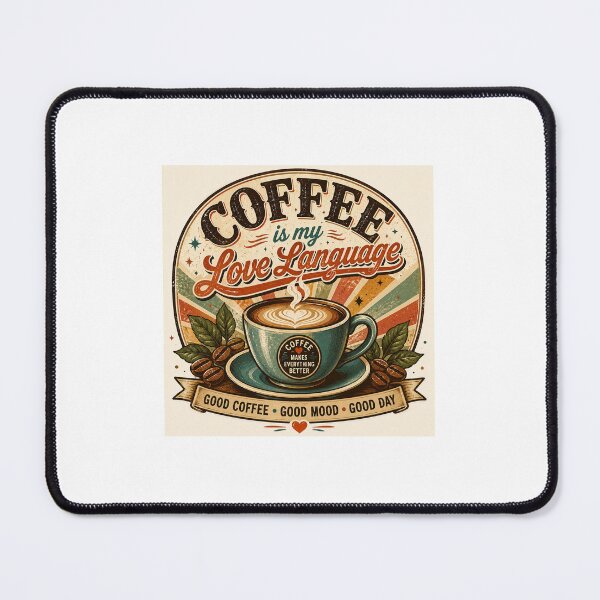 Item preview, Coffee Is My Love Language Retro Vintage Coffee Lover Design designed and sold by OakEmber.