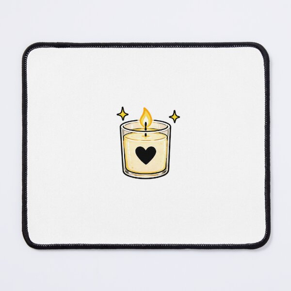 Item preview, Cute Heart Candle Sticker | Cozy Aesthetic Candle designed and sold by Ricomin.