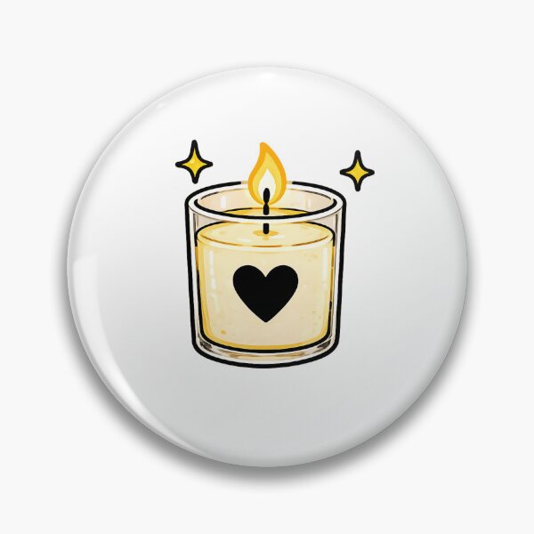 Item preview, Cute Heart Candle Sticker | Cozy Aesthetic Candle designed and sold by Ricomin.
