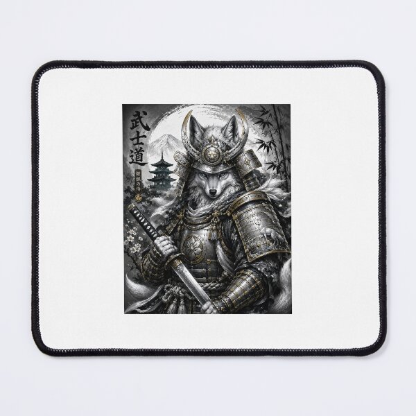 Item preview, Silver Fox Samurai Warrior Art designed and sold by Rogue Heart Collective™.