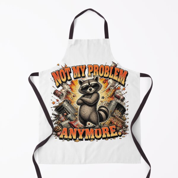 Item preview, Sarcastic Raccoon Comic T-Shirt Design – “Not My Problem Anymore” Vintage Halftone Graphic designed and sold by Cavalier-org.