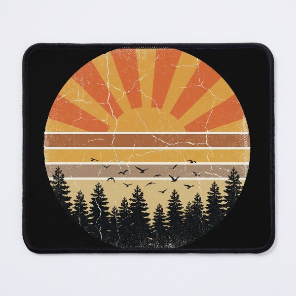 Item preview, Vintage Distressed Retro Sunset and Pine Forest designed and sold by pohapoha181.