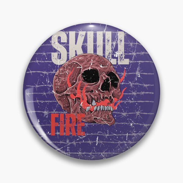 Item preview, Skull Fire – Vintage Gothic Flaming Skull Punk Rock Streetwear T-Shirt designed and sold by Besetoo.