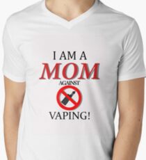 no vaping again Men's V-Neck T-Shirt