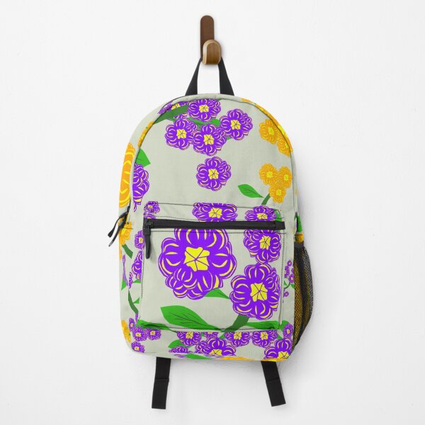 Item preview, Elegant Purple and Yellow Wildflower Seamless Botanical Pattern on Neutral Background designed and sold by Ei-Ei.