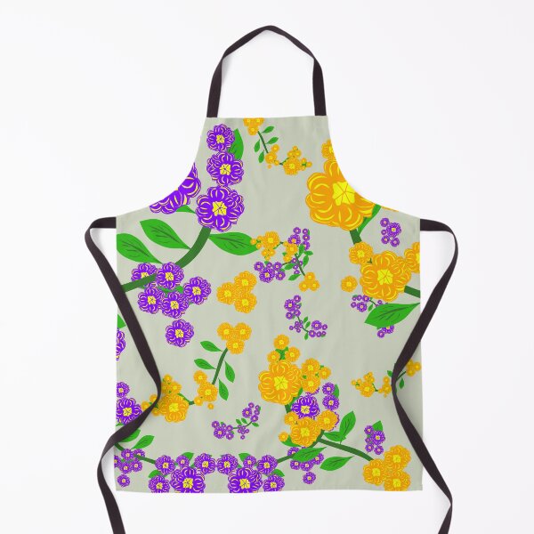 Item preview, Elegant Purple and Yellow Wildflower Seamless Botanical Pattern on Neutral Background designed and sold by Ei-Ei.