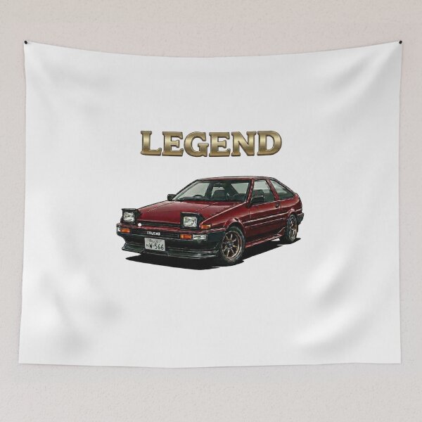 Artikelvorschau, AE86 Trueno Drift Car JDM Legend Illustration entworfen und verkauft von Northern Glow Art.
