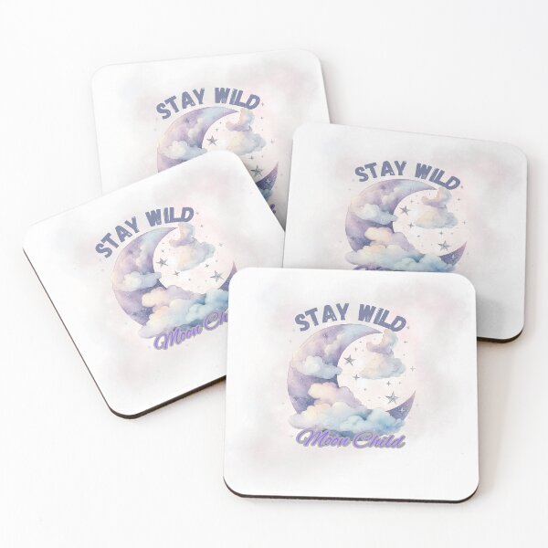 Item preview, Stay Wild Moon Child – Celestial Moon & Clouds Watercolor Aesthetic Dreamy Boho T-Shirt designed and sold by Besetoo.