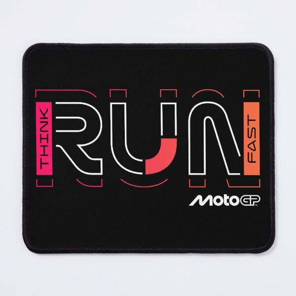 Item preview, Think Run Fast MotoGP Racing Geometric Typography designed and sold by Stotee.