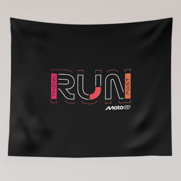 Item preview, Think Run Fast MotoGP Racing Geometric Typography designed and sold by Stotee.