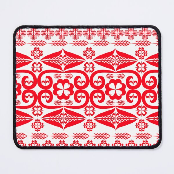 Item preview, Elegant Red Ornamental Seamless Border Pattern with Floral and Geometric Motifs designed and sold by Ei-Ei.