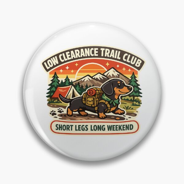 Item preview, Low Clearance Trail Club Dachshund Camping Hiking Shirt designed and sold by Concrete Coffee Studio.