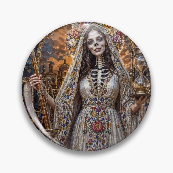 Item preview, White Dress Santa Muerte designed and sold by AliceWhiteDF.