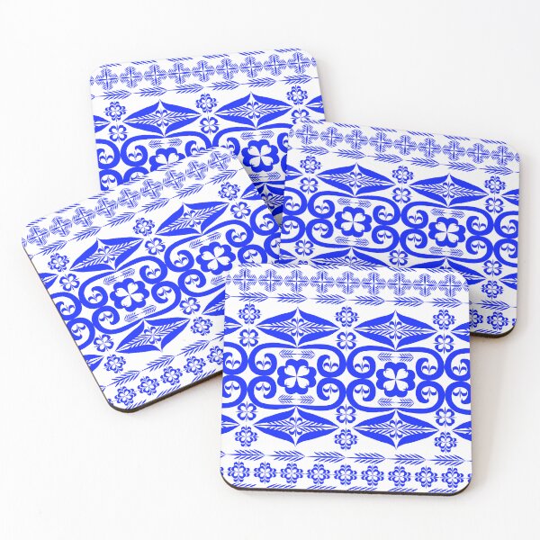 Item preview, Modern Blue Oriental Floral Geometric Seamless Pattern for Textile and Wallpaper designed and sold by Ei-Ei.