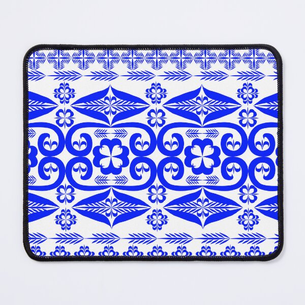 Item preview, Modern Blue Oriental Floral Geometric Seamless Pattern for Textile and Wallpaper designed and sold by Ei-Ei.