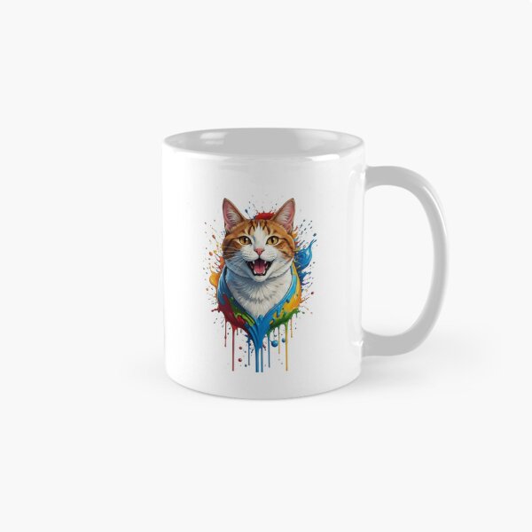 Item preview, Color Splash Cat – Vibrant Paint Drip Kitty Portrait designed and sold by PixelStyle Studio.