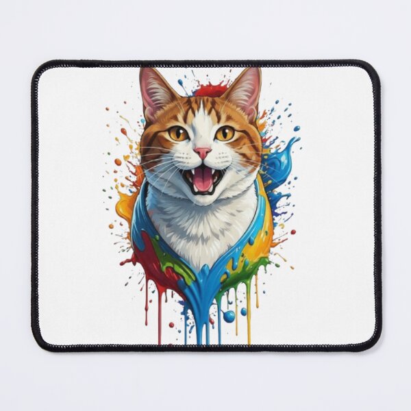Item preview, Color Splash Cat – Vibrant Paint Drip Kitty Portrait designed and sold by PixelStyle Studio.