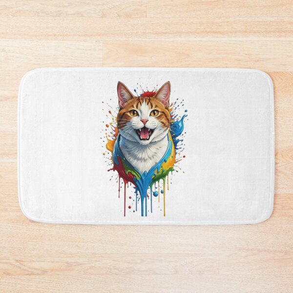 Item preview, Color Splash Cat – Vibrant Paint Drip Kitty Portrait designed and sold by PixelStyle Studio.