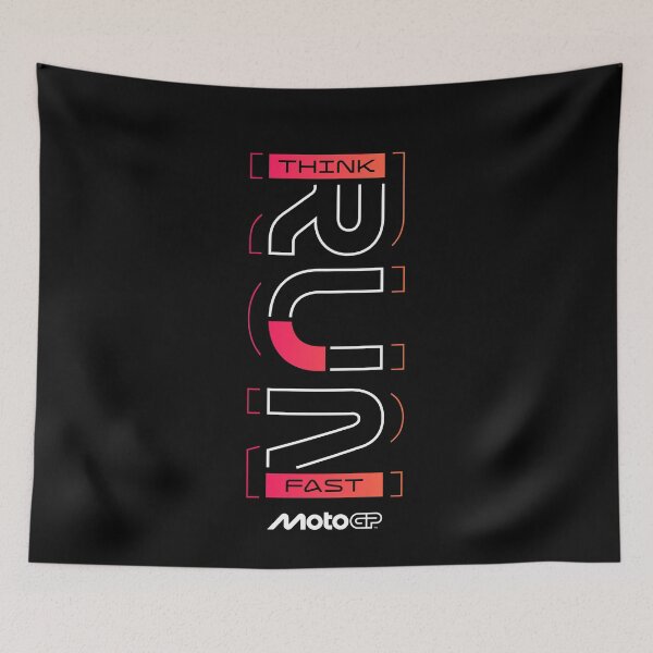 Item preview, Think Run Fast MotoGP Racing Geometric Typography designed and sold by Stotee.