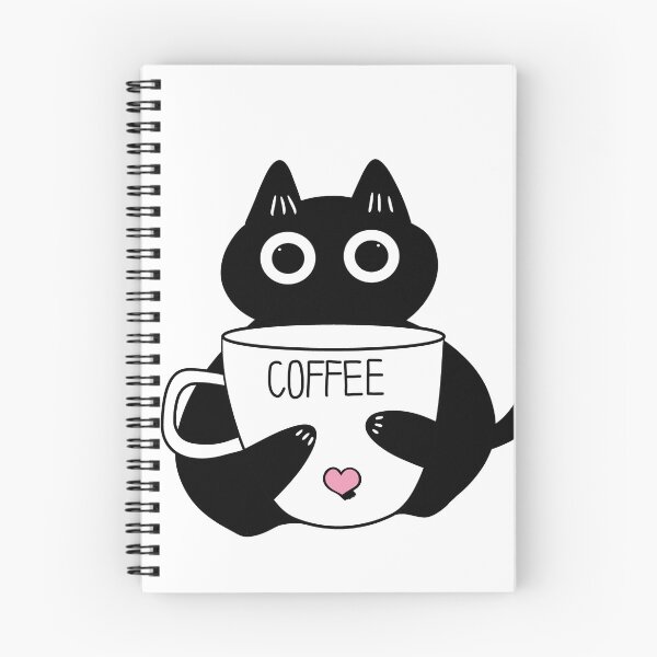 Item preview, Cute black cat - powered by coffee  designed and sold by Min659.