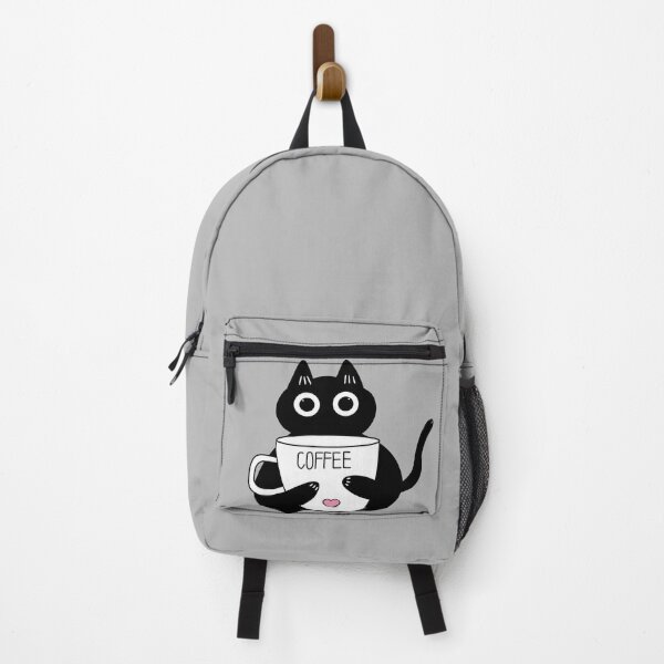 Item preview, Cute black cat - powered by coffee designed and sold by Min659.