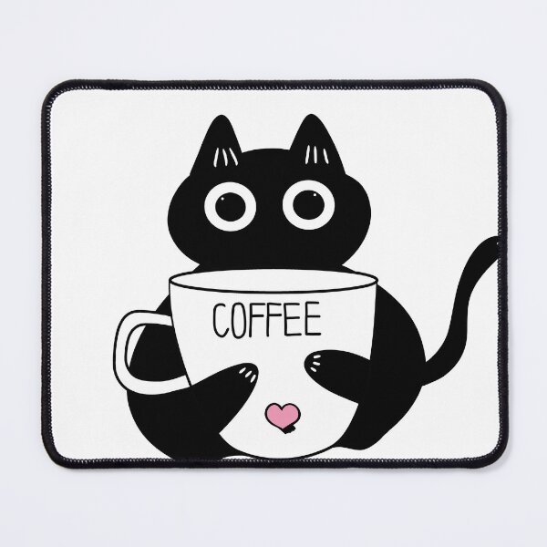 Item preview, Cute black cat - powered by coffee designed and sold by Min659.