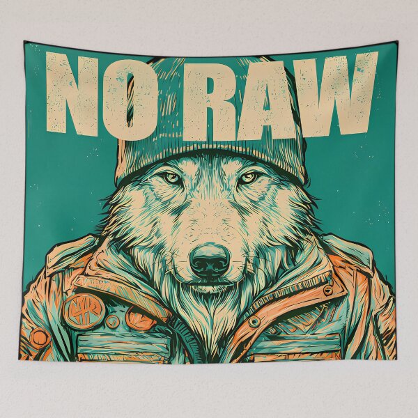 Item preview, NO RAW Alpha Wolf - Vintage Military Streetwear Art designed and sold by Structure-Blue.