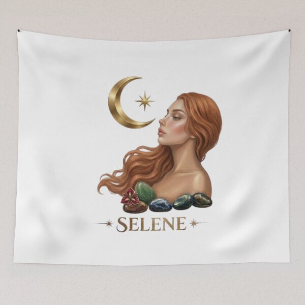 Item preview, Selene Greek Goddess of the Moon Fantasy Art designed and sold by Northern Glow Art.