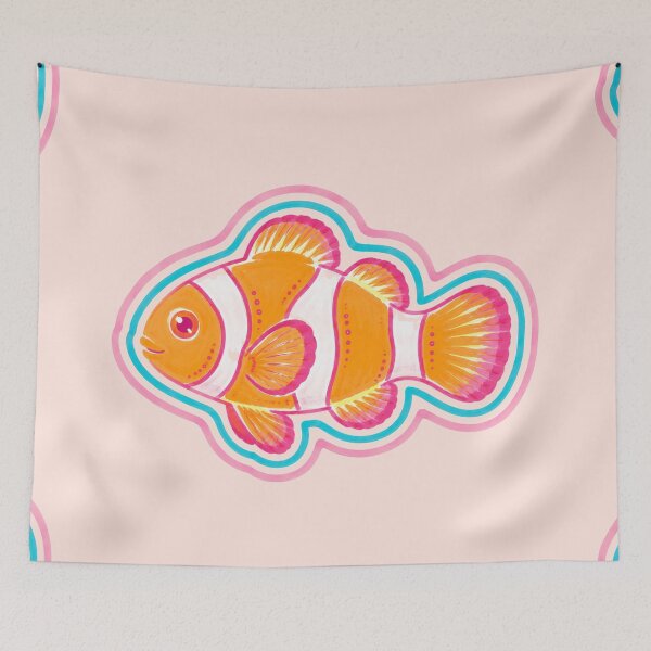 Item preview, Cute Pink Clownfish Illustration | Tropical Ocean Fish Art | Colorful Marine Life Design designed and sold by vitag.