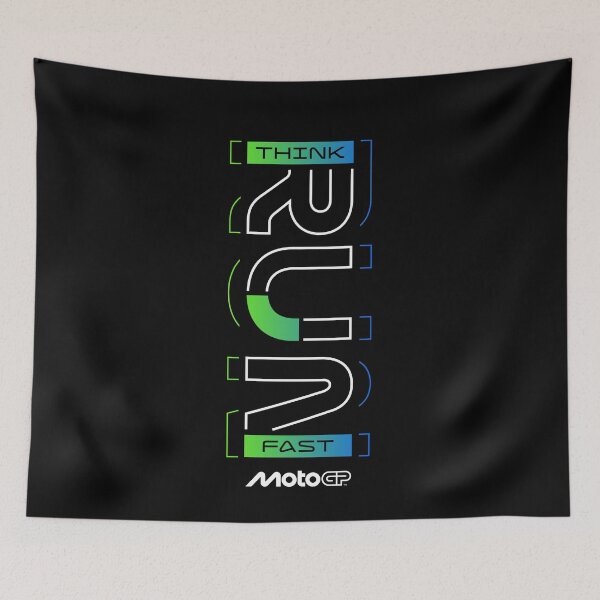 Item preview, Think Run Fast MotoGP Racing Geometric Typography designed and sold by Stotee.