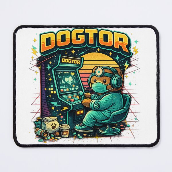 Item preview, Retro Arcade Doctor Bear Gamer Medical Humor designed and sold by TeeSpectrume.