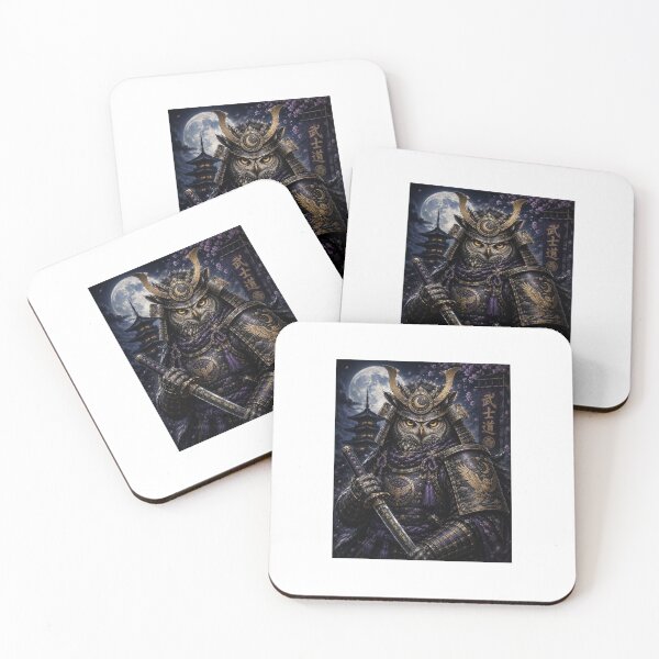 Item preview, Mystic Owl Samurai Warrior Art designed and sold by Rogue Heart Collective™.