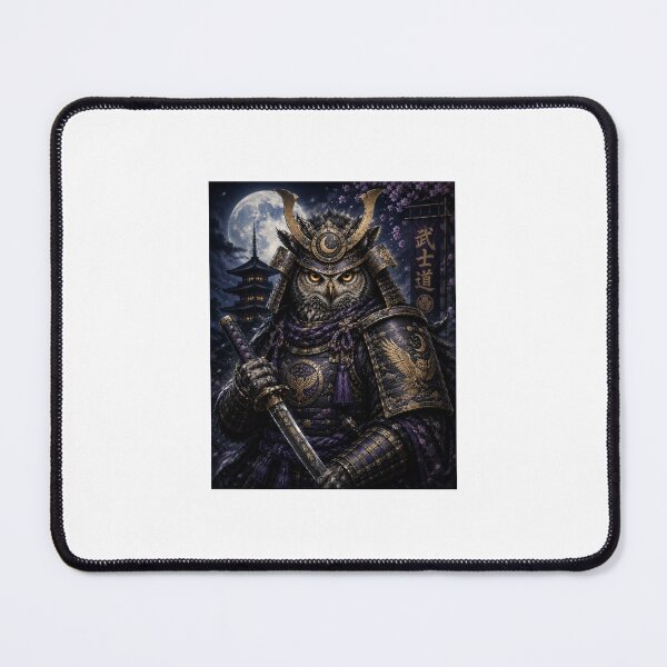 Item preview, Mystic Owl Samurai Warrior Art designed and sold by Rogue Heart Collective™.