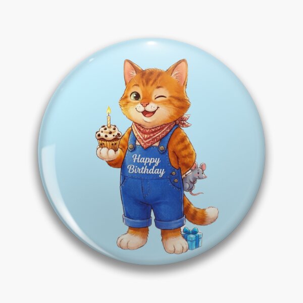 Item preview, Happy Birthday Cat – Cute Ginger Kitten Celebration Art designed and sold by Fatomfatom.