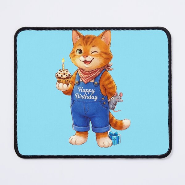Item preview, Happy Birthday Cat – Cute Ginger Kitten Celebration Art designed and sold by Fatomfatom.
