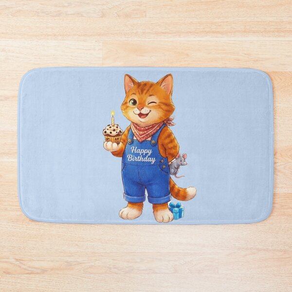 Item preview, Happy Birthday Cat – Cute Ginger Kitten Celebration Art designed and sold by Fatomfatom.