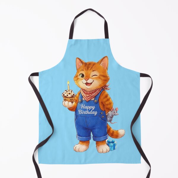 Item preview, Happy Birthday Cat – Cute Ginger Kitten Celebration Art designed and sold by Fatomfatom.