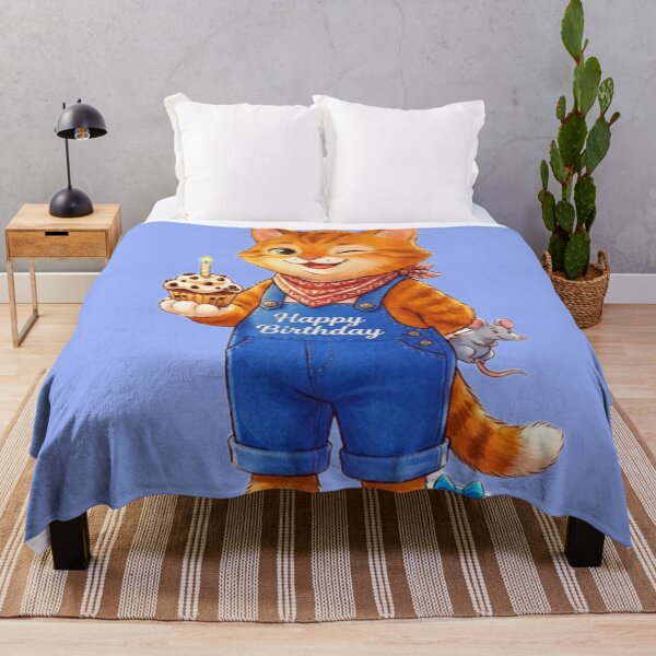 Item preview, Happy Birthday Cat – Cute Ginger Kitten Celebration Art designed and sold by Fatomfatom.