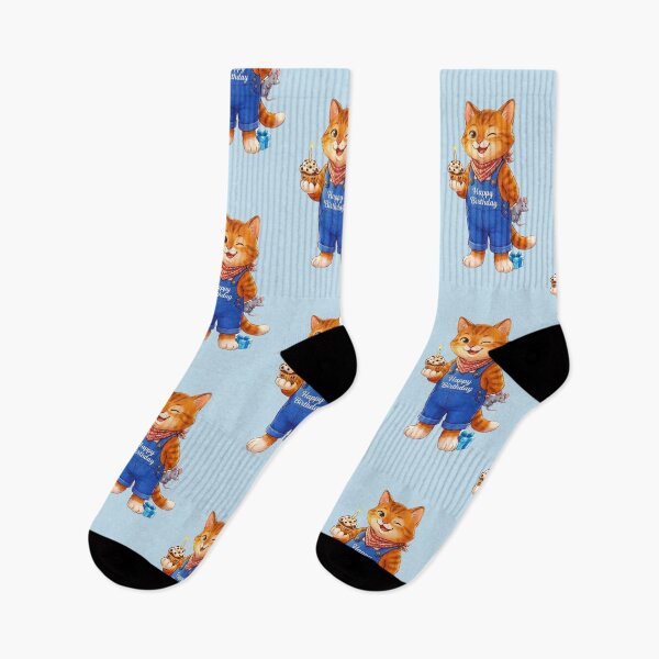 Item preview, Happy Birthday Cat – Cute Ginger Kitten Celebration Art designed and sold by Fatomfatom.