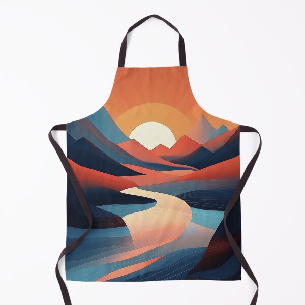 Item preview, Radiant Mountain Sunrise | Modern Landscape River Art designed and sold by Becky-Poppins.