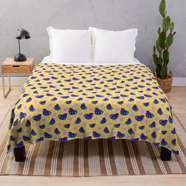 Item preview, Cute Blue Bumblebee Hearts Pattern designed and sold by CI Creative Design LLC.
