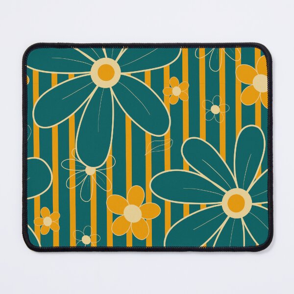 Item preview, Yellow stripes in a green field with green flowers 5E designed and sold by StefanStudioArt.