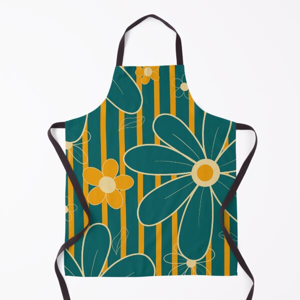 Item preview, Yellow stripes in a green field with green flowers 5E designed and sold by StefanStudioArt.