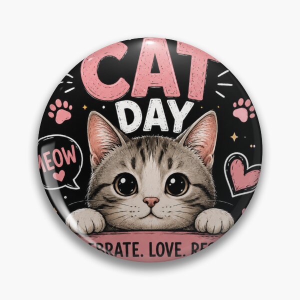 Item preview, International Cat Day Celebrate Love Rescue designed and sold by GUINewAlex.